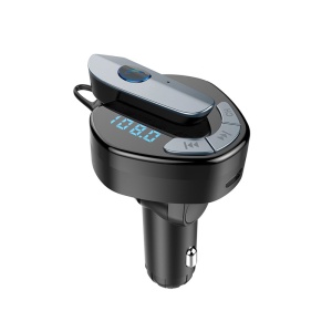 FM transmiter V8 USB TF Bluetooth 5.0 12-24V handsfree crni - Img 2