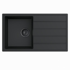 Granitna sudopera MILO METRO 76x44 Lava stone sa sifonom - Img 1