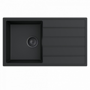 Granitna sudopera MILO METRO 76x44 Lava stone sa sifonom - Img 2