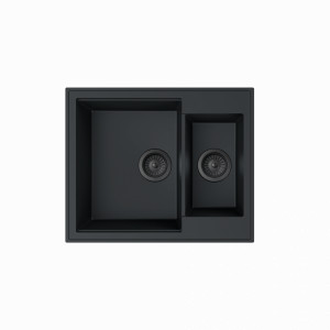 Granitna sudopera MILO RETTO 61x50 Lava stone sa sifonom dupla - Img 1