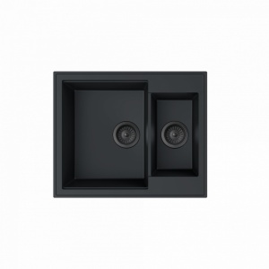 Granitna sudopera MILO RETTO 61x50 Lava stone sa sifonom dupla - Img 2