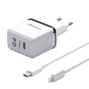 Kucni punjac KONFULON C32D+DC13 PD 20W sa iPhone lightning kablom - Img 1