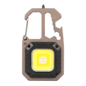 LED lampa privezak, otvarac za flase, univerzalni kljuc sa razbijacem stakla i srafcigerima, crna - Img 3