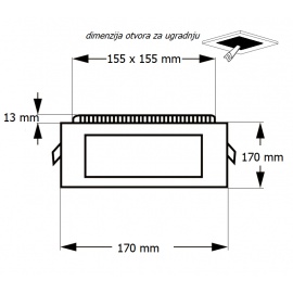 LED PANEL KA-S1 12W 6500K - Img 3
