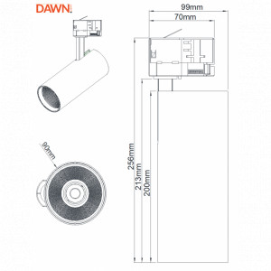 LED REF SINSKI JM-4070 30W 4000K 36° BELI TROFAZNI - Img 3