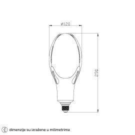 LED SIJALICA ED120 E27 80W 6500K - Img 2