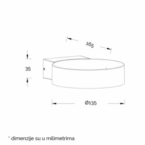 LED SVETILJKA JM-066 ZIDNA 8.7W 3000K IP54 ANTRACIT - Img 3