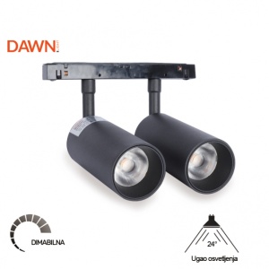 MAGNETIC REFLEKTOR LED08-20(10*2)3000K 24 48 DC CRNI NEW - Img 2