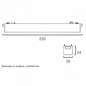 Magnetna slim LED svetiljka LED26-12T