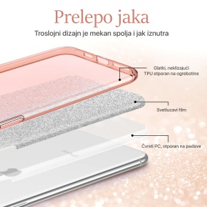 Maska Crystal Dust za Samsung A145R/A146B Galaxy A14 4G/5G srebrna