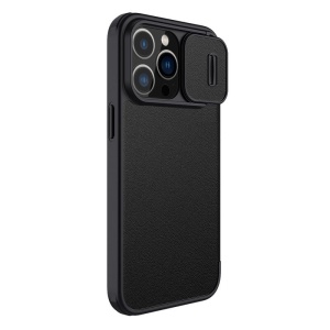 Maska Nillkin Qin Pro (plain leather) za iPhone 14 Pro Max 6.7 crna - Img 4