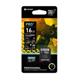 MSD Platinet PMMSD16UI 16GB+adapter class10