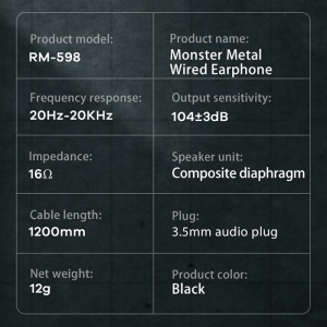 Slusalice REMAX RM-598a Type C crne - Img 4