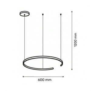 SOLEA 44 LUSTER 48W 3000/4000/6000K SIVA DIM - Img 2