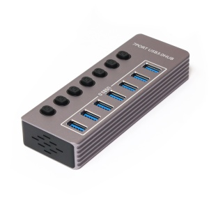 USB 3.0 HUB 7 porta LWD HQ sivi - Img 2