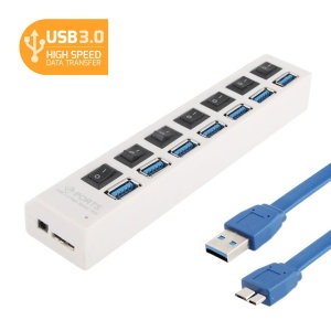 USB 3.0 HUB 7 portova JWD-U37 beli - Img 1
