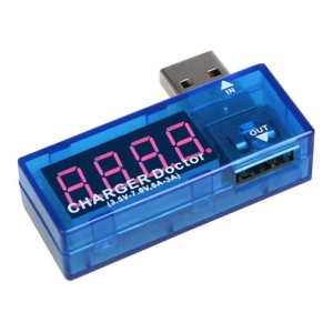 USB tester napajanja sa LED prikazom ugaoni - Img 1