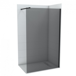Walk-in COPEN MONTE DARK 140x200cm crni mat ram 8mm grey staklo - Img 2