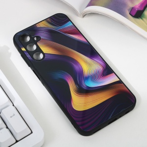 Абстрактный чехол для Samsung A256B Galaxy A25 5G темно-фиолетовый