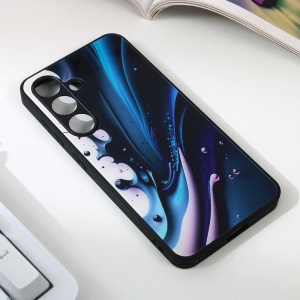 Абстрактный чехол для Samsung S926B Galaxy S24 Plus тёмно-синий