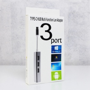Адаптер типа C на 3 USB 2.0 RJ45 JWD-TC18 - Img 2