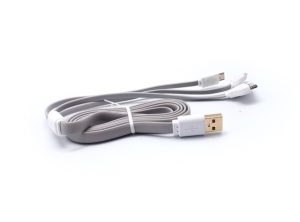 Дата-кабель Teracell Extreme 3-в-1 (micro USB/iPhone 4/iPhone 5) серый 1,2 м - Img 2