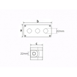 КОРОБКА ДЛЯ КНОПКИ 3 Bx3-22 (ЖЕЛТЫЙ/ЧЕРНЫЙ) - Img 3
