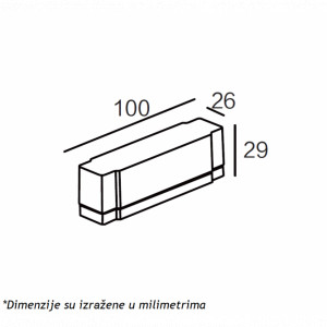 Magnetni slim skrivač kabla, crni