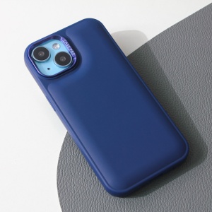 Мягкий чехол-подушка для iPhone 15 6.1 синий