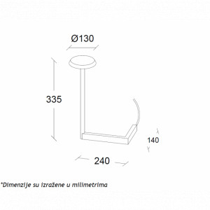 Aria 35 stona lampa 12W 3000K