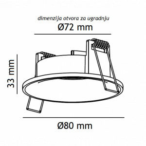 Rozetna JM 050 1GU10 crna