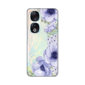 Силиконовый чехол с принтом для Honor 90 Blue Roses