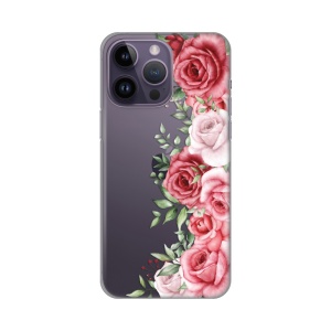 Силиконовый чехол с принтом для iPhone 14 Pro Max 6.7 Wild Roses