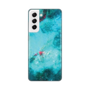 Силиконовый чехол с принтом для Samsung G990 Galaxy S21 FE, цвет «мраморное небо»