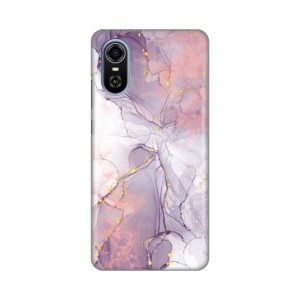 Силиконовый чехол с принтом для ZTE Blade A31 Plus, розовый мрамор