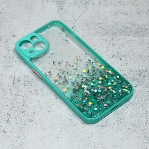 Чехол Frame Glitter для iPhone 13 6.1 мятный