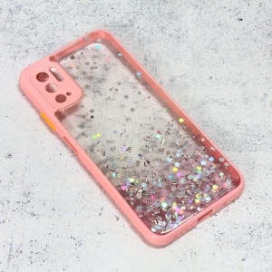 Чехол Frame Glitter для Xiaomi Redmi Note 10 5G розовый