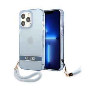 Чехол Guess Hc PC/TPU для iPhone 13 Pro Max 6.7, синий (GUHCP13XHTSGSB)