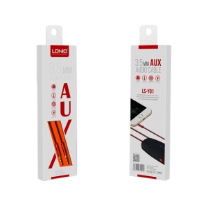 Audio kabl LDNIO LS-Y01 Aux 3.5mm crveni 1m - Img 2