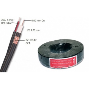 COAX.KABL RG59+2x0.50 r/b 100m 1801 - Img 1