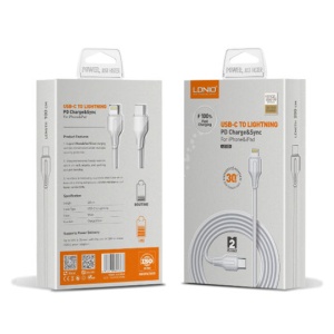 Data kabl LDNIO LC122-I 30W QC Type C na iPhone lightning 2m beli - Img 3