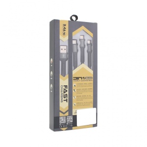 Data kabl LDNIO LC93 za iPhone lightning/Micro USB/Type C sivi 1.2m - Img 2