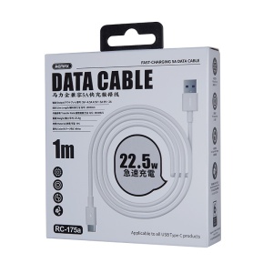 Data kabl REMAX RC-175a PD 22.5W 5A Type C beli 1m - Img 2