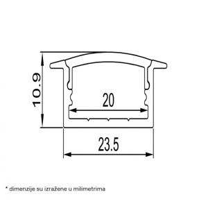 DAWN LED PROFIL LL-ALP013-R KOMPLET SIVI - Img 6