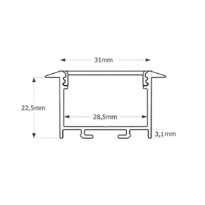 DAWN LED PROFIL LL-ALP017-R KOMPLET SIVI - Img 6