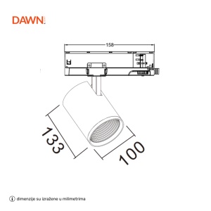DAWN LED REF SINSKI GD19C40B 40W CCT CRNI TROFAZNI - Img 2