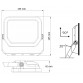 DAWN LED REFLEKTOR BR-FL20W-02 4000K 2200lm 100° IP65 - Img 2