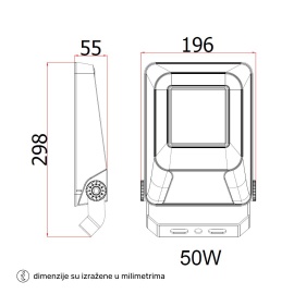DAWN LED REFLEKTOR FL50W-08 4000K IP65 - Img 3