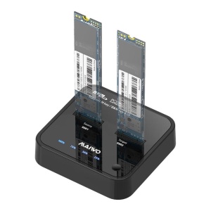 Docking station MAIWO K3016P2, Type C 3.2 na 2x M.2 NVMe clone crni - Img 1