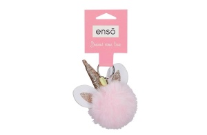 ENSO FLUFFY CHARMS dečiji privezak - pink/white
